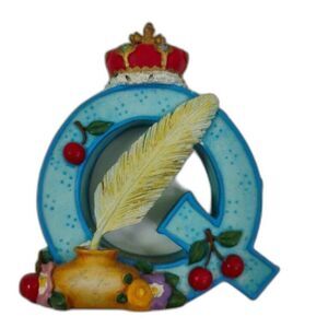 Mary Engelbreit Resin Initial Letter "Q" Alphabet Standing Figure ©1999